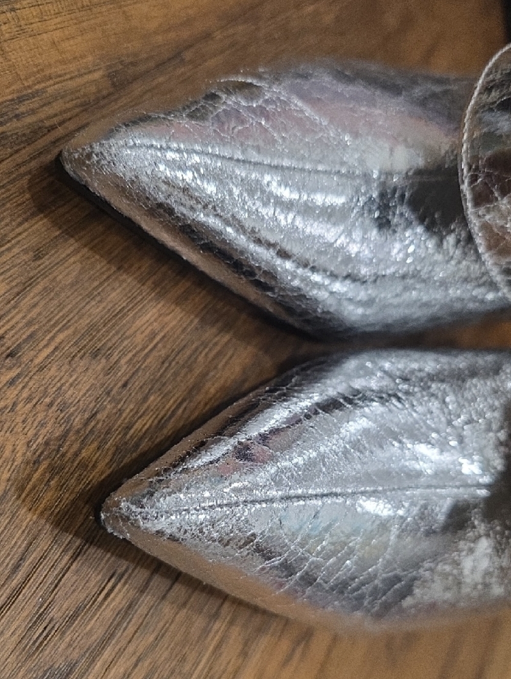 INC International Concepts Metallic Silver Pointed-Toe Ankle Booties - Picture 3 of 8